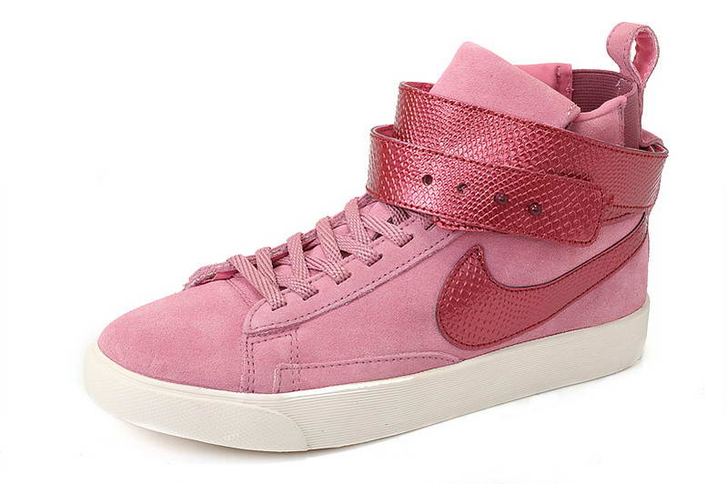 Nike Blazer haute autocollant Femmes Chaussures roses (1)